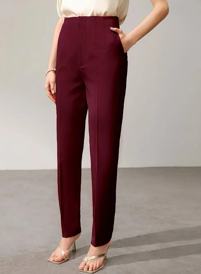 تايك تو بنطال سكيني بلون خمري