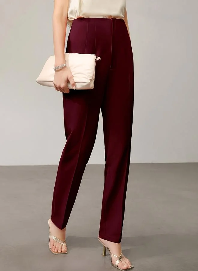 تايك تو بنطال سكيني بلون خمري