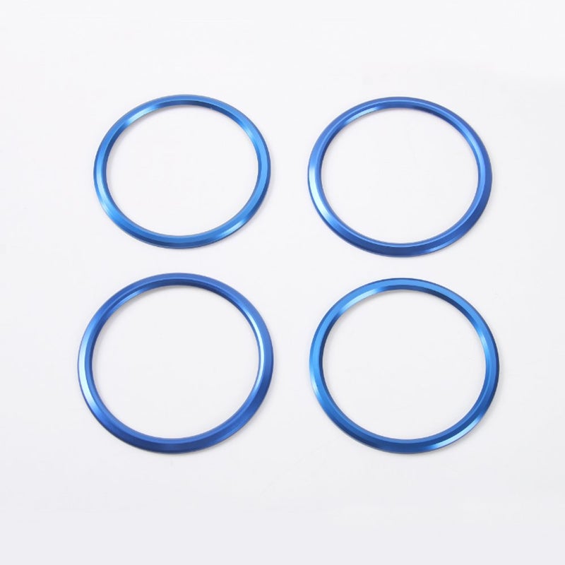 BORUIEN for Camaro Accessories Air Conditioner Outlet AC Vent Trim For 2016-2020 Chevrolet Camaro, 4pcs Blue Aluminum Center Console Accessories for Chevy Camaro - Image 4