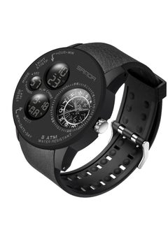 Sanda Men's Constellation Dial Series Men's Digital Watch Multi-Functional Fashion Watch Black 6036  - Image 2