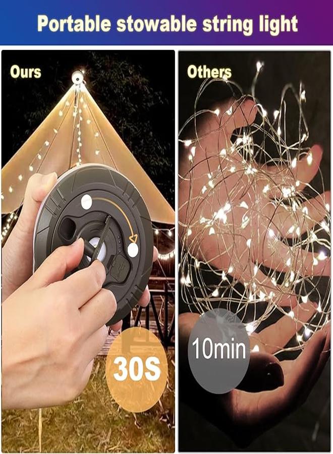Oni Camping Light Strip, 8 Modes Outdoor Light Strip, Fast Storage, Power-off Camping Lanterns, Type-C Fast Charging, 2-in-1 Portable Camping Lights (10m)