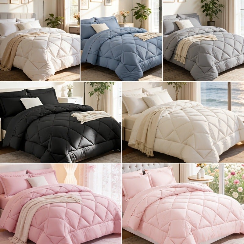 1pc Quilted Comforter Duvet Insert, Down Alternative Bedding, 80Gsm Brushed Fabric, Ultra Soft And Fluffy, All Season, Machine Washable, Breathable Warm Cozy Bedding for Bedroom Guest Room, Ideal Gift for Spring And Easter - Image 2