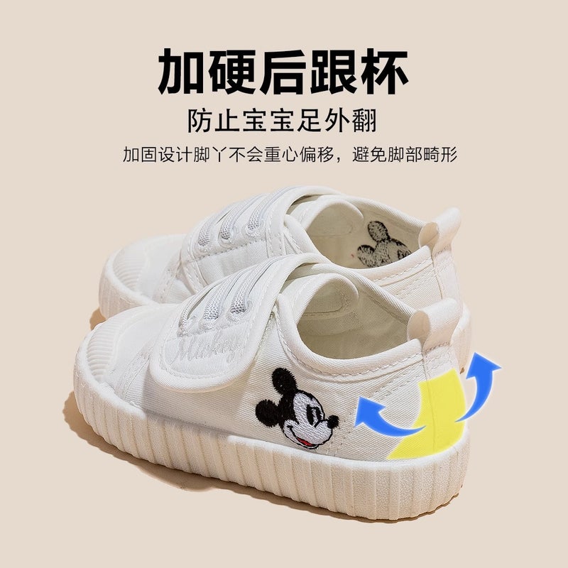 Disney Children'S Shoes 2025 Spring & Fall Boys' Casual Shoes Lightweight Mickey Cartoon Embroidered Canvas Shoes For Small And Medium-Sized Children And Girls - Image 5