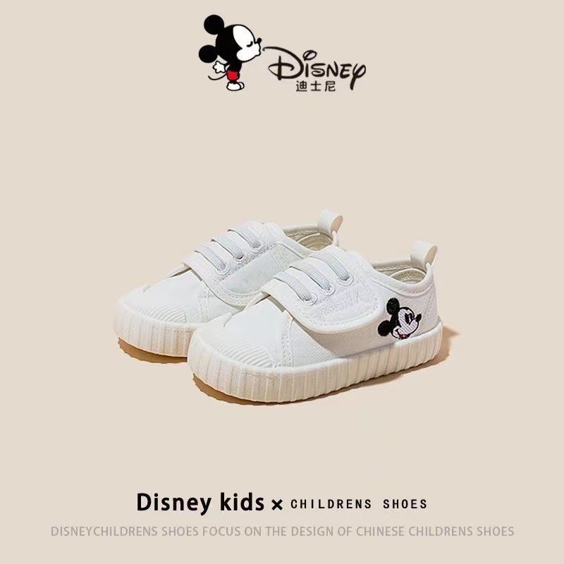 Disney Children'S Shoes 2025 Spring & Fall Boys' Casual Shoes Lightweight Mickey Cartoon Embroidered Canvas Shoes For Small And Medium-Sized Children And Girls - Image 2