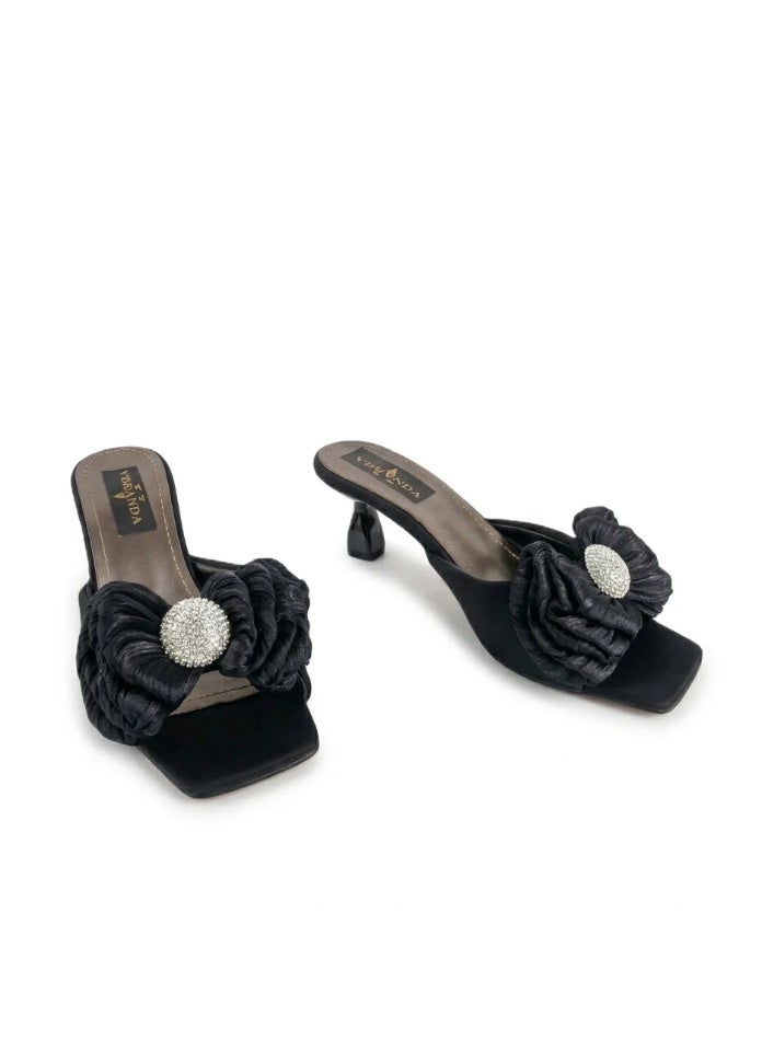 Vbranda Elegant Bow Heeled Slippers S-7 - Image 3