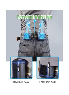 KASTWAVE Personal Portable Waist Clip Fan Cooling Fan & USB Necklace Fan Wearable Fan 3 Speeds Adjustable Fan for Travel Outdoor Working Jobsite 7000RMP Strong Airflow  - Image 3