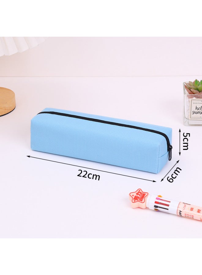 Popular Solid Color Pencil Case Octagonal Simple Stationery Box Student Large-capacity Stationery Pencil Case High-end Custom Text