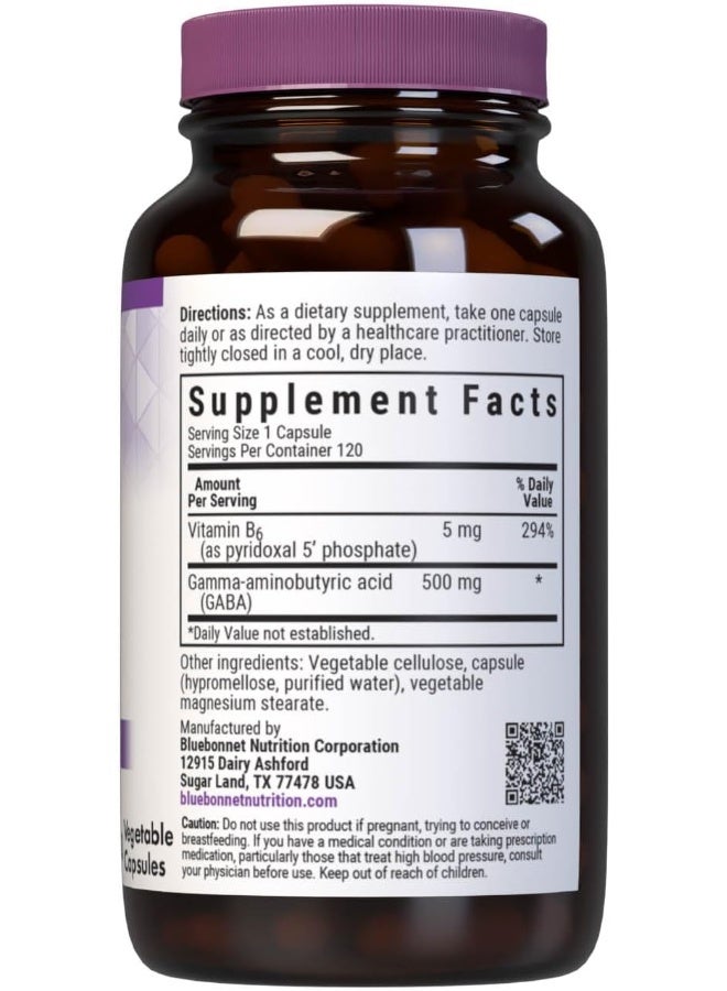 بلو بونيه التغذية بلوبونيت غابا 500 مجم، تخفيف التوتر*، يدعم الاسترخاء*، موافق للشريعة اليهودية، نباتي، خالي من الغلوتين، خالي من الصويا، غير معدل وراثيًا، 120 لوحًا، 120 وجبة - Image 2