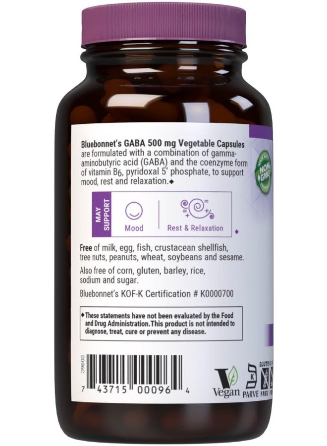 بلو بونيه التغذية بلوبونيت غابا 500 مجم، تخفيف التوتر*، يدعم الاسترخاء*، موافق للشريعة اليهودية، نباتي، خالي من الغلوتين، خالي من الصويا، غير معدل وراثيًا، 120 لوحًا، 120 وجبة - Image 3