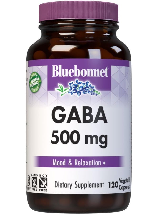 بلو بونيه التغذية بلوبونيت غابا 500 مجم، تخفيف التوتر*، يدعم الاسترخاء*، موافق للشريعة اليهودية، نباتي، خالي من الغلوتين، خالي من الصويا، غير معدل وراثيًا، 120 لوحًا، 120 وجبة - Image 1