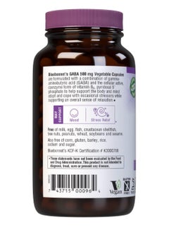 Bluebonnet Nutrition Bluebonnet Nutrition GABA 500mg, for Stress Relief*, Supports Relaxation*, Kosher, Vegan, Gluten-Free, Soy-Free, Non-GMO, 120 Count, 120 Servings  - Image 3