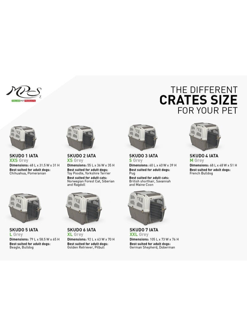 ام بي اس 2 حاملة الحيوانات الأليفة سكودو 4 إياتا، رمادية، متوسطة، 68×48×51 سم - Image 2