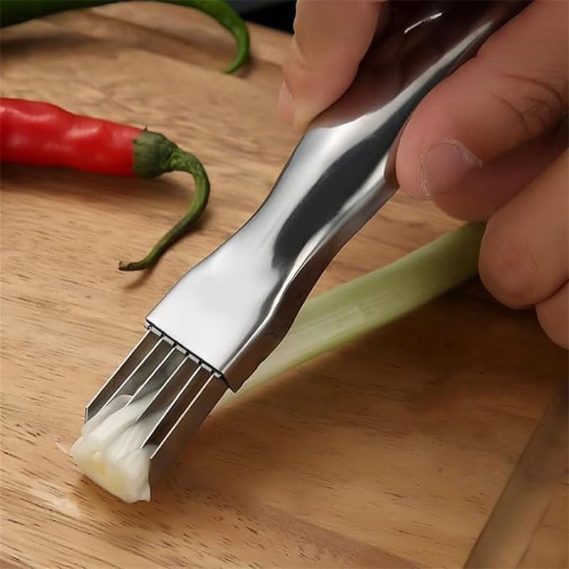 Stainless Steel Green Onion Knife, Scallion Shredding Cutter, Kitchen Vegetable Tool, 2-Pack - Image 3