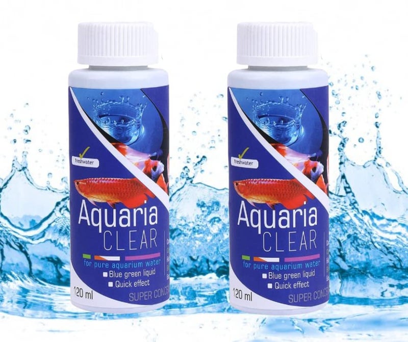VAYINATO Aquatic Remedies Aquaria Clear for Aquarium Fish Tank Cloudy Water Remover | for Crystal Clear Water (Pack of 2 * 120 ML| 240 ML) - Image 1
