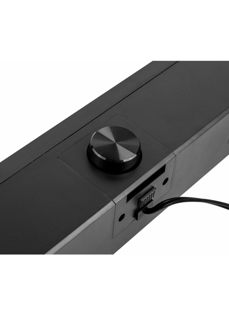 XTRIKE ME SK-605 Soundbar RGB Gaming Speaker USB2.0 Stereo sound bar – RGB Luminous Speaker with Volume Knob control – Wired  USB Powered +3.5mm , 2.0 Channel for PC and Laptop , Home theatre | Black - Image 2