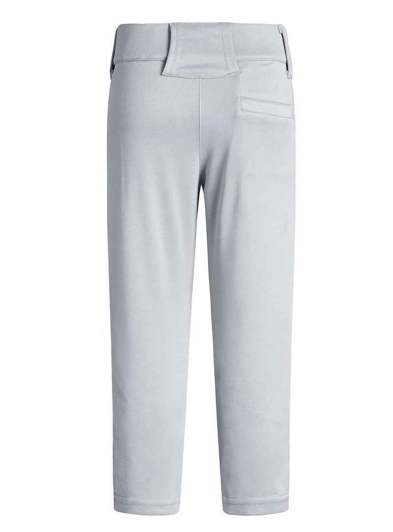 QBK 2T 3T 4T 5T to 17 Years Toddler Boys Baseball Pants Girls Softball Pants Kids Tee Ball Pants Grey (3T, Grey) - Image 2