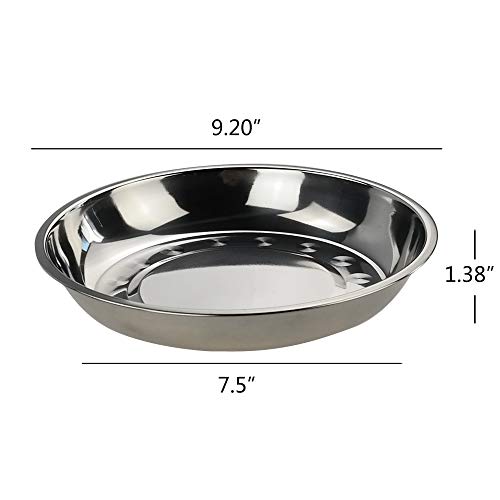 Teyyvn 4-Pack Stainless Steel Dinner Plates, Round Camping Plates, 9.2-Inch - Image 2