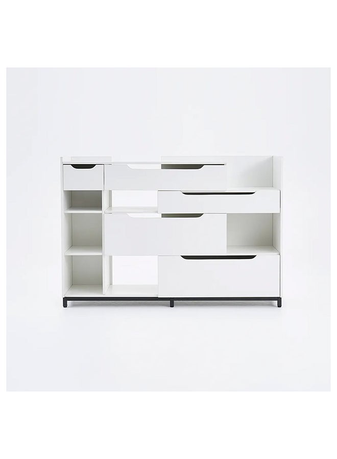 AtoZ Furniture Sobi Shoe Storage Cabinet with 5 drawers in White Color 