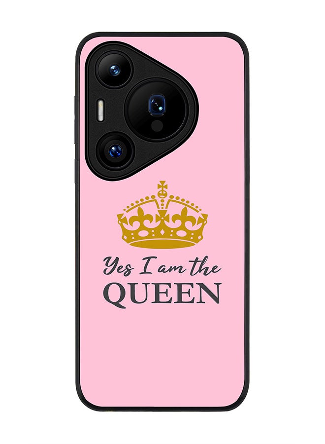 Stylizedd Rugged Black edge case for Huawei Pura 70, Slim fit Soft Case Flexible Rubber Edges Anti Drop TPU Gel Thin Cover -  Yes I'm the Queen  - Image 1