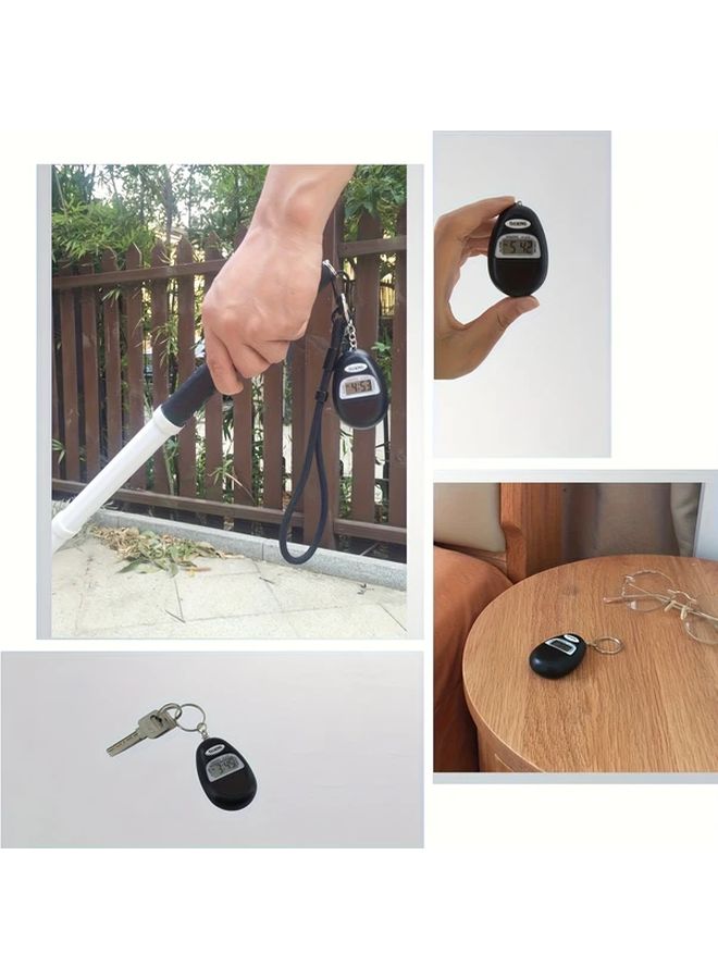 Yellow Talking Keychain Clock Voice Announcement Large Display One Touch Alarm 6 Languages - Image 5