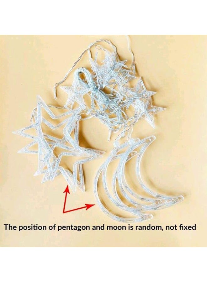 RATSAW Led String Lights Stars Shaped and Moon Curtain Decorative Lights Holiday Decoration Gift - Image 5