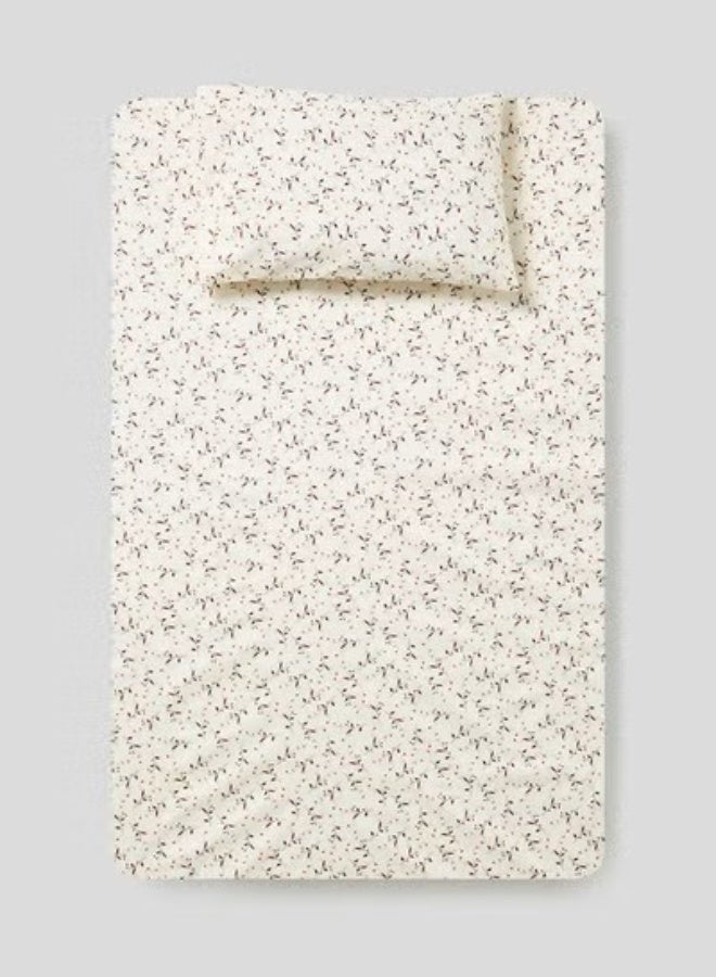 RISHAHOME 2-Piece Single Cotton Bedsheet Set 180 TC – Soft, Breathable with 1 Pillow Cover - Image 1