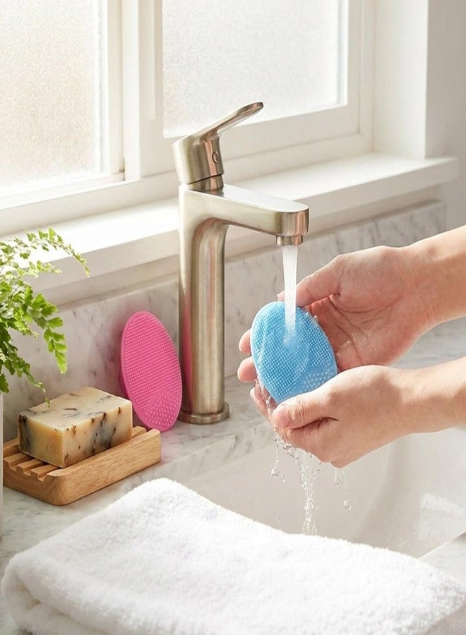 SYGA 4 Pieces Facial Cleansing Pads, Soft Silicone Face Scrubbers Exfoliators Face Blackhead Removing Massage Tool(Assorted Color) - Image 5