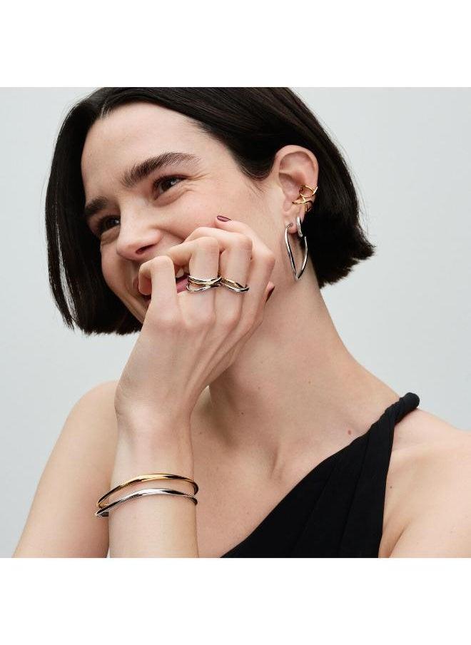 باندورا أقراط دائرية من الفضة الإسترليني - Image 2