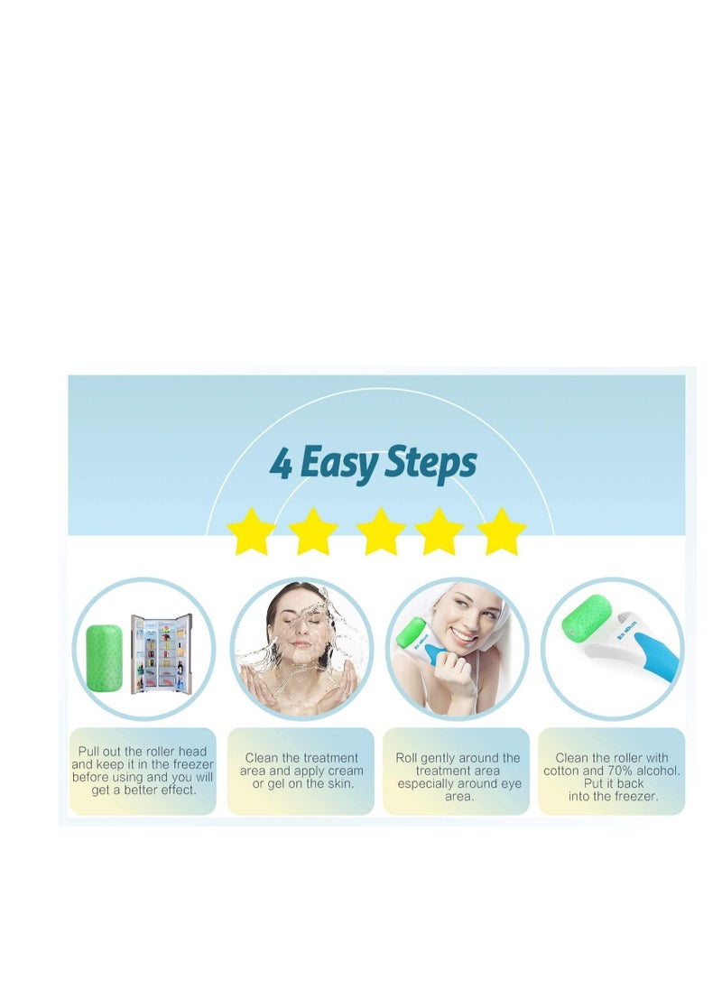 CARE AND SMILE - Ice Roller for Face & Eye Puffiness Migraine Pain Relief and Minor Injury Skin Care Products - Image 1