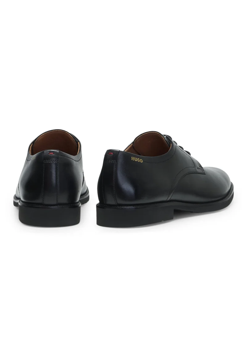 HUGO Derby shoes in smooth leather with embossed logo