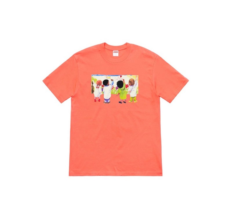 SUPREME 26FW New Trendy SUP American Retro Letter Print All-Match Short Sleeve T-Shirt - Image 1