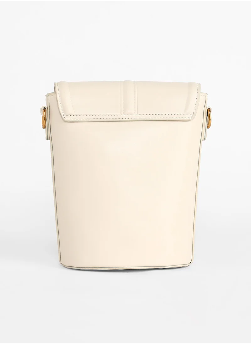 Haute Sauce The Monogram Sling Bag - Ivory White