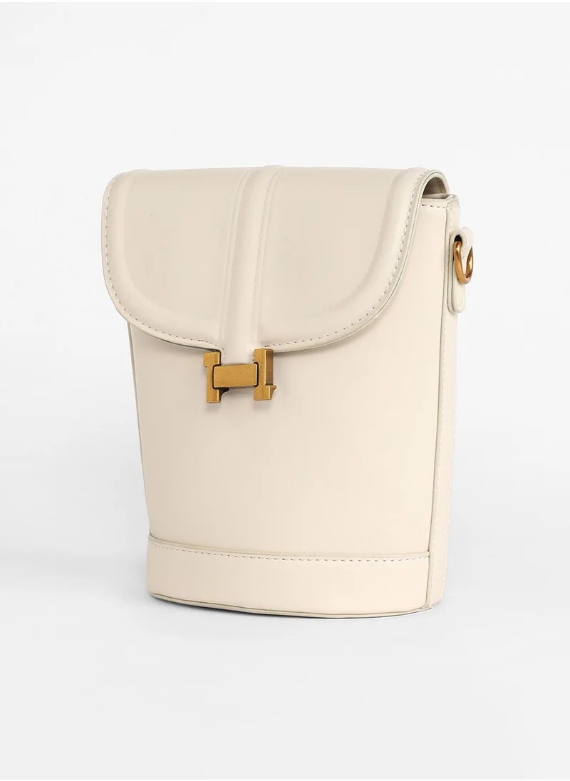 Haute Sauce The Monogram Sling Bag - Ivory White