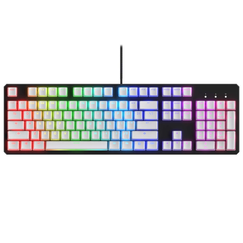 TECWARE Pudding PBT Keycaps Set with Keycap Puller - Full Keys 112 Keys, Double-Shot for Mechanical Keyboards, OEM Profile, Clear and White Jelly-Style Gaming Keycaps, for Phantom Phantom+ (US, ANSI) - Image 4