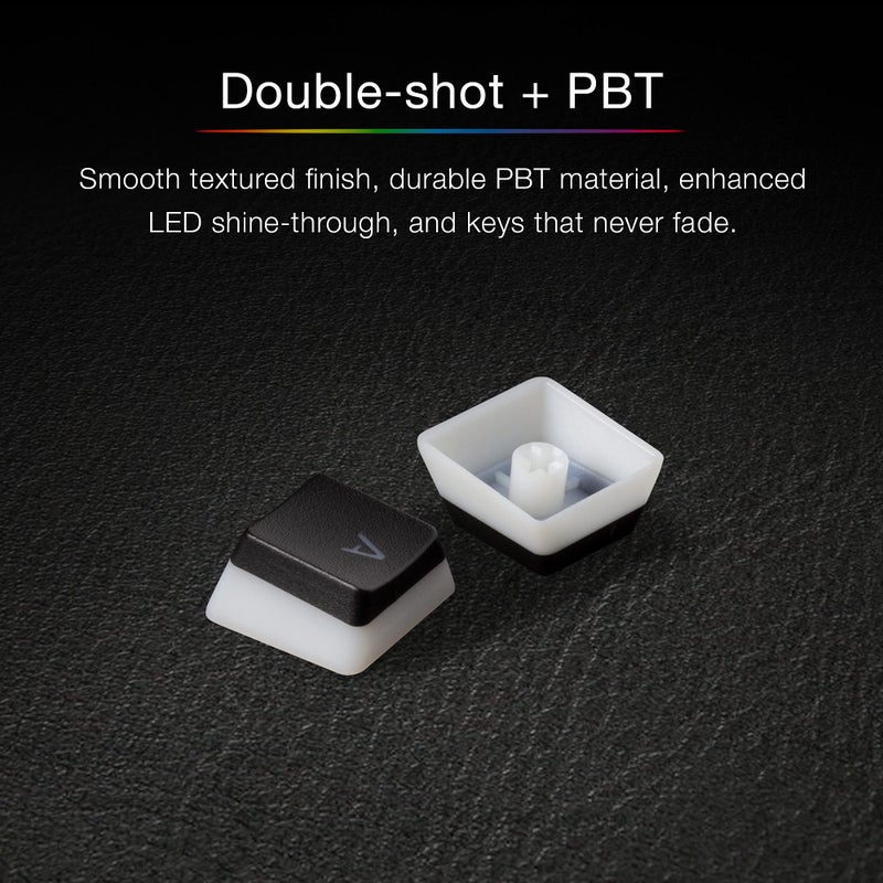 TECWARE Pudding PBT Keycaps Set with Keycap Puller - Full Keys 112 Keys, Double-Shot for Mechanical Keyboards, OEM Profile, Clear and White Jelly-Style Gaming Keycaps, for Phantom Phantom+ (US, ANSI) - Image 5