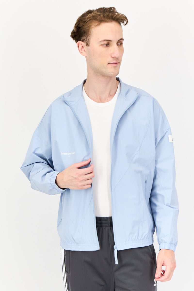 Adidas Men Loose Fit Long Sleeve Outdoor Jacket, Blue - Image 1