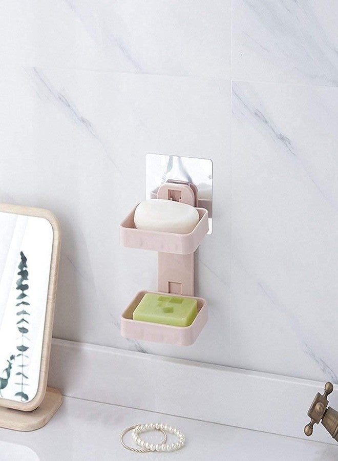 JACKYLED Soap Holders & Dispensers 2 Layer Soap Holder for Bathroom & Kitchen, Plastic Bathroom Accessories - Image 2