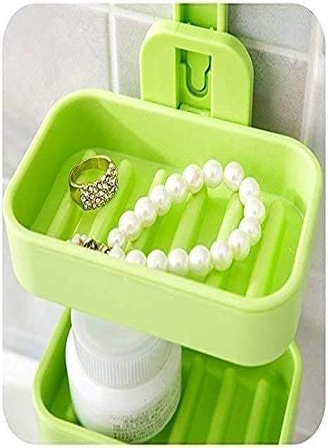 JACKYLED Soap Holders & Dispensers 2 Layer Soap Holder for Bathroom & Kitchen, Plastic Bathroom Accessories - Image 5