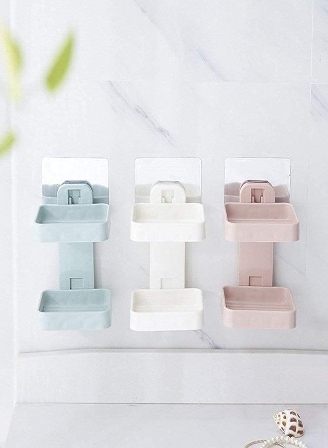 JACKYLED Soap Holders & Dispensers 2 Layer Soap Holder for Bathroom & Kitchen, Plastic Bathroom Accessories - Image 3