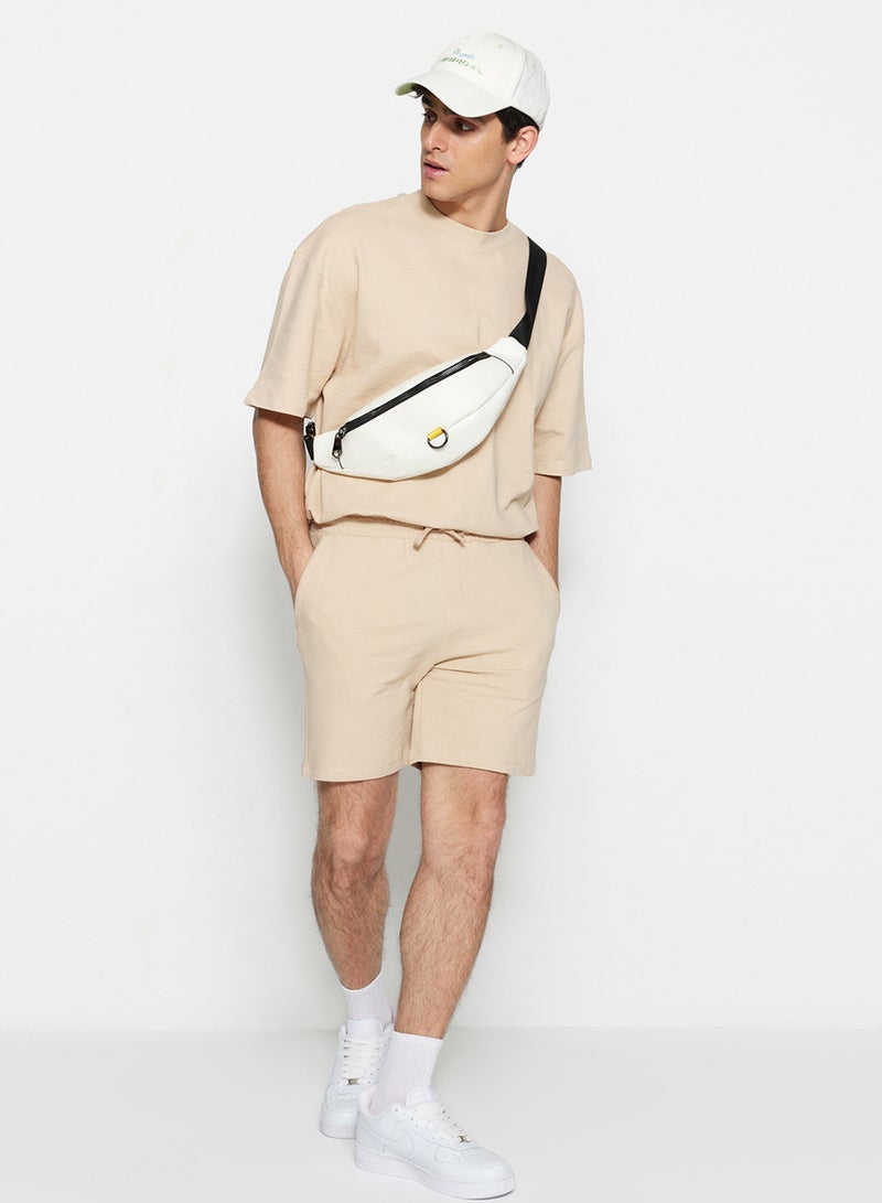 trendyol Beige Regular 100% Cotton Pack Textured Shorts Tmnss23Sr00035 - Image 1