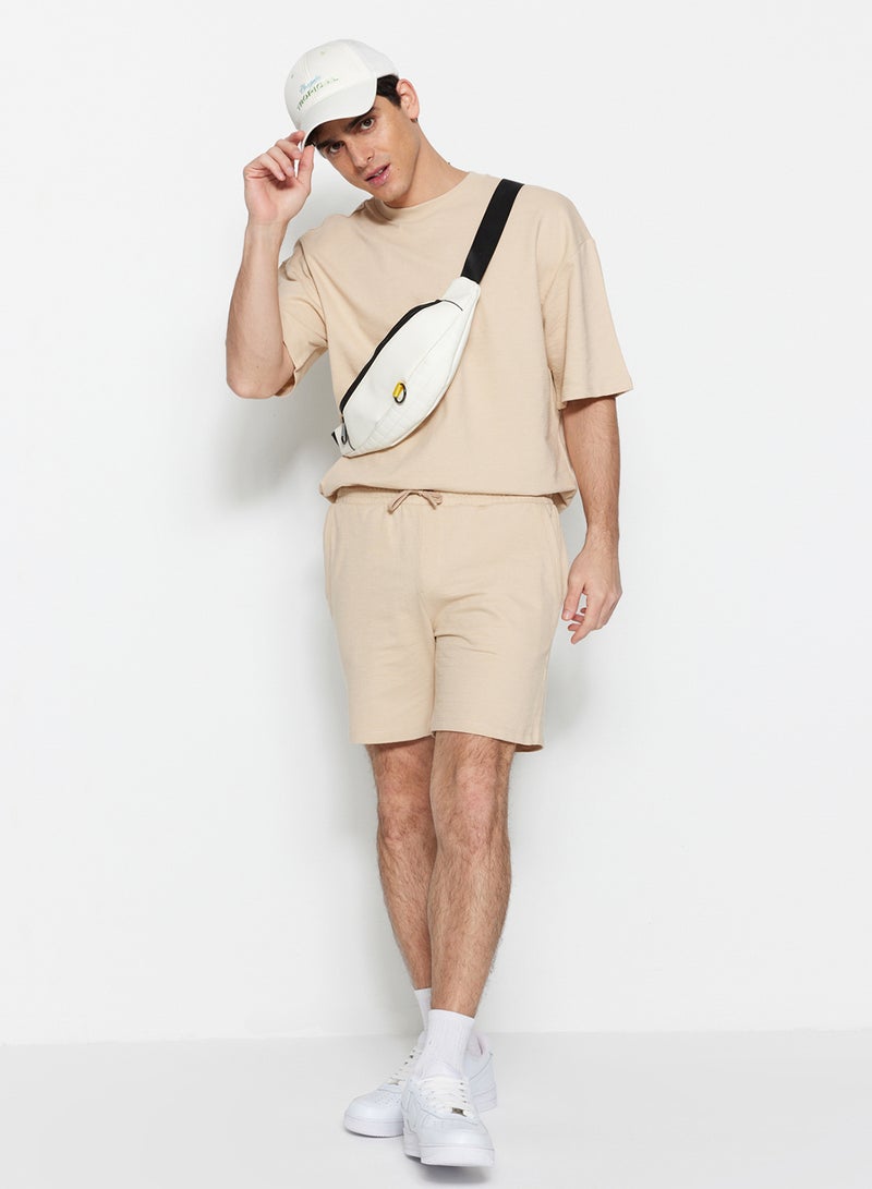 trendyol Beige Regular 100% Cotton Pack Textured Shorts Tmnss23Sr00035 - Image 2