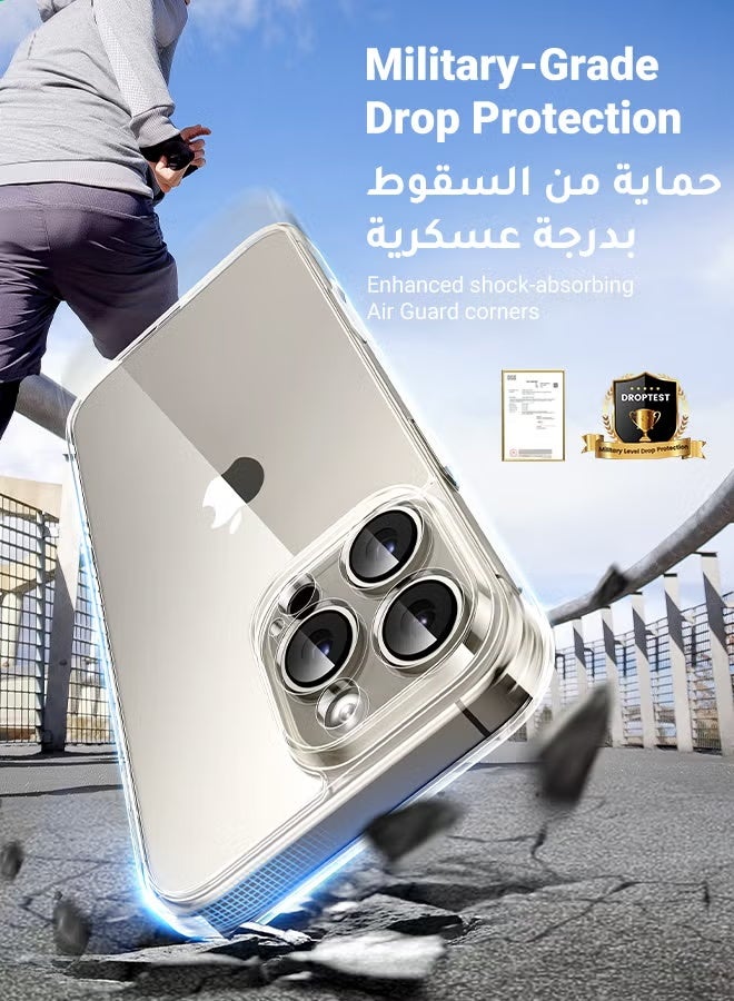كارنييل جراب شفاف لهاتف iPhone 16 Pro Max مقاس 6.9 بوصة من iCrystal Tech رفيع مقاوم للصدمات بدرجة عسكرية ومضاد للخدش ومضاد لبصمات الأصابع جراب هاتف واقي - Image 5