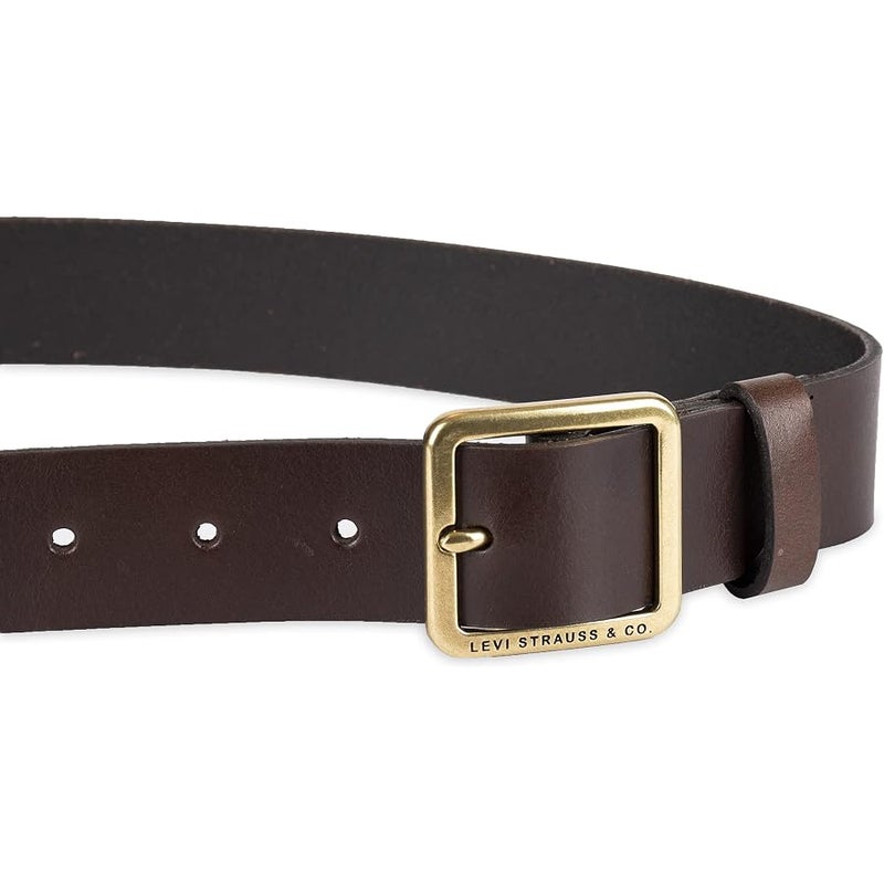 Levi's womens Slim Casual Leather Jean Belt With Square Center Bar Buckle (Regular and Plus Sizes) Belt (pack of 1) - Image 3
