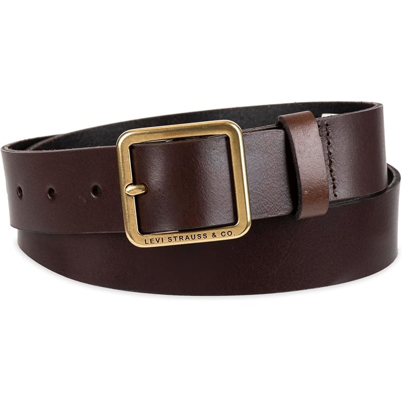 Levi's womens Slim Casual Leather Jean Belt With Square Center Bar Buckle (Regular and Plus Sizes) Belt (pack of 1) - Image 1