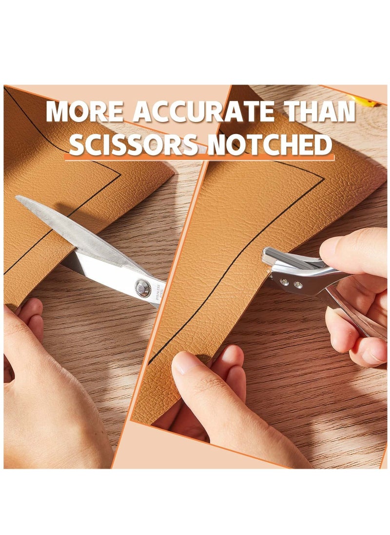 KASTWAVE - 2 Pieces Pattern Notcher Stainless Steel Pattern Notcher Paper Notcher Pattern Punch Tool Designer Tailor Sewing Pliers Tailors Proofing Pliers Pattern Making Tool for Cloth Fabric DIY Crafts - Image 1