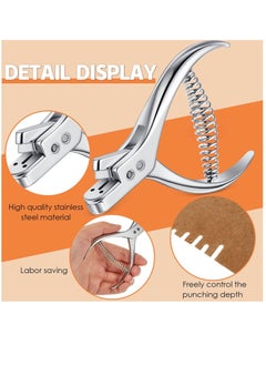 KASTWAVE 2 Pieces Pattern Notcher Stainless Steel Pattern Notcher Paper Notcher Pattern Punch Tool Designer Tailor Sewing Pliers Tailors Proofing Pliers Pattern Making Tool for Cloth Fabric DIY Crafts  - Image 3