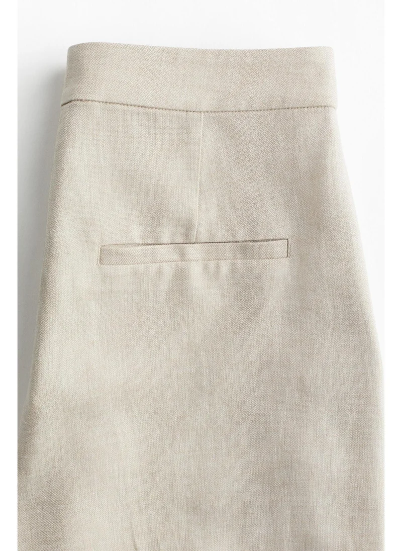 H&M Wide linen-blend trousers