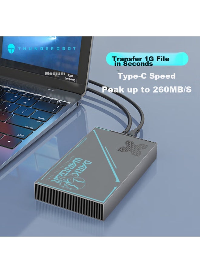 ThundeRobot ثندربوت ثندربوت 8 تيرابايت قرص صلب محمول تخزين مكتبي، 3.5 بوصة، سعة كبيرة، سرعة عالية، نوع-C 3.1، متوافق مع ماك، قرص صلب خارجي - Image 1