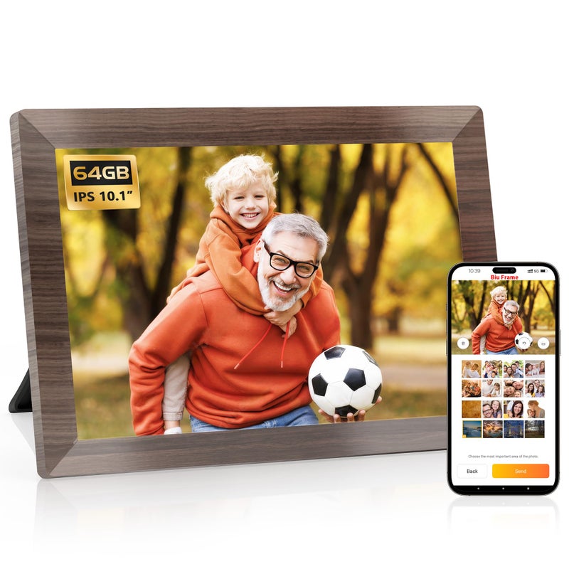 101 Inch Smart Digital Picture Frame1280x800 HD IPS Touch Screen64GB Large Storage2GB RAM WiFi Digital Photo Frame Load from Phone Motion Sensor AutoRotate Digital Frame