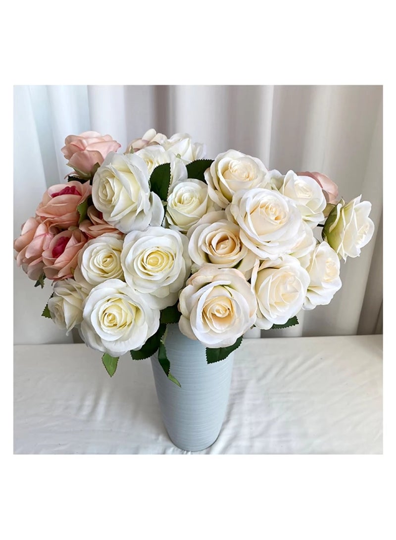 Huitich Artificial Flower Decor for Home, Parties, and Weddings Light Coffee  - Image 4